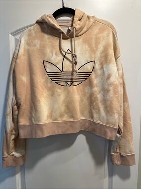 adidas Cropped Hoodie in Light Peach